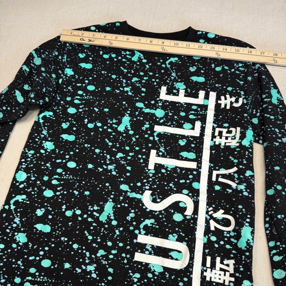 Fresh Laundry Long Sleeve Teal Splatter - Size Small - Picture 6 of 10